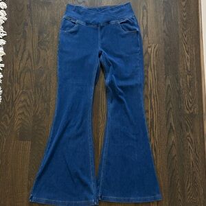 Harala Women's Blue Flared Legging Jeans